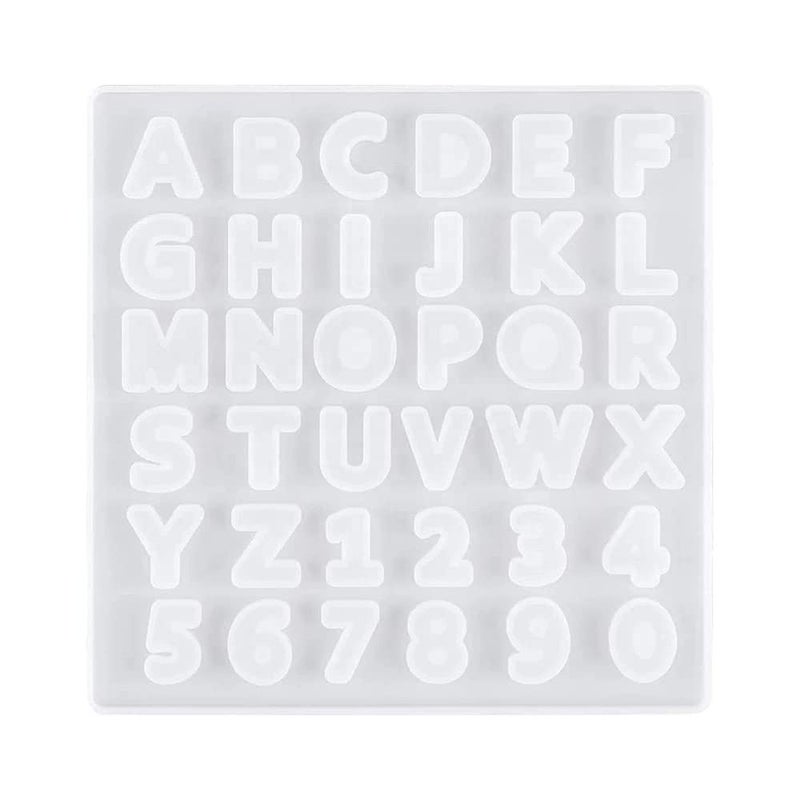 BanteyBanatey BanteyBanatey Resin Art Silicone Casting Mould Epoxy Mold Silicon Jewellery Moulds DIY Alphabet and Number Small Design Pack of 1
