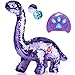 Koonie Dinosaur Toys for Girls 2 Year Old Girl Toys Purple Dinosaur Remote Control Reversible Sequins Dinosaur Toy Can Repeat Walk Roar Sing Christmas Birthday Gifts for 27 Years Old Kids Toddler - Image 2