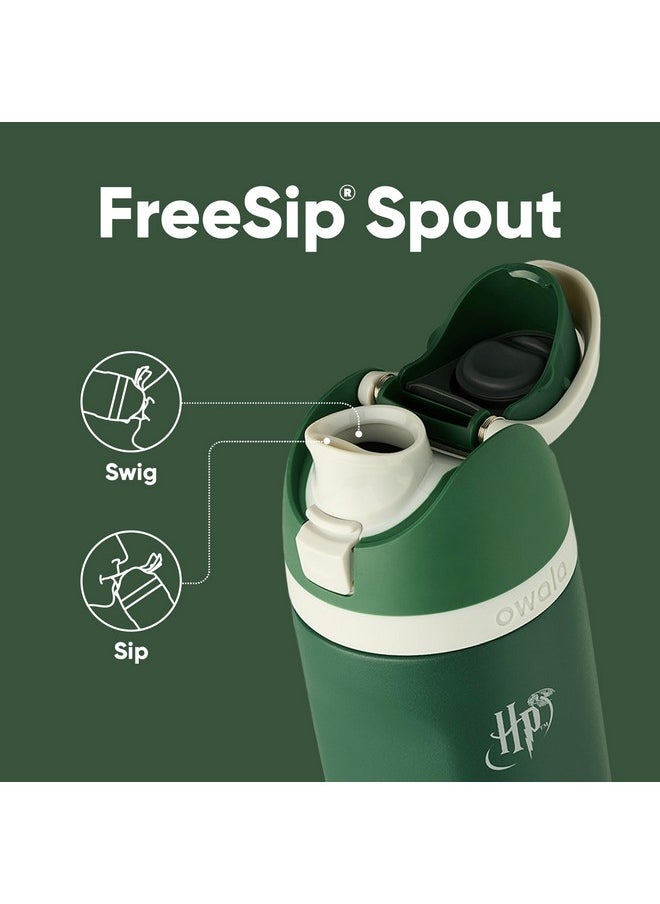 Owala Owala Harry Potter FreeSip Insulated Stainless Steel Water Bottle with Straw for Sports and Travel, BPA-Free Sports Water Bottle, 24 oz, Slytherin  - Image 1