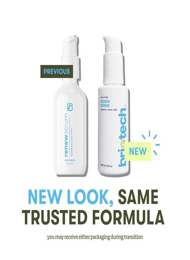 BRIOTECH Renew Serum, Hypochlorous Acid Mineral Gel, Soften Fine Line Appearance, Smooth Skin for Face, Neck, Chest, Spot Corrector, Soothe Redness, Vegan, 3.4 fl oz (2 Pack - Image 5