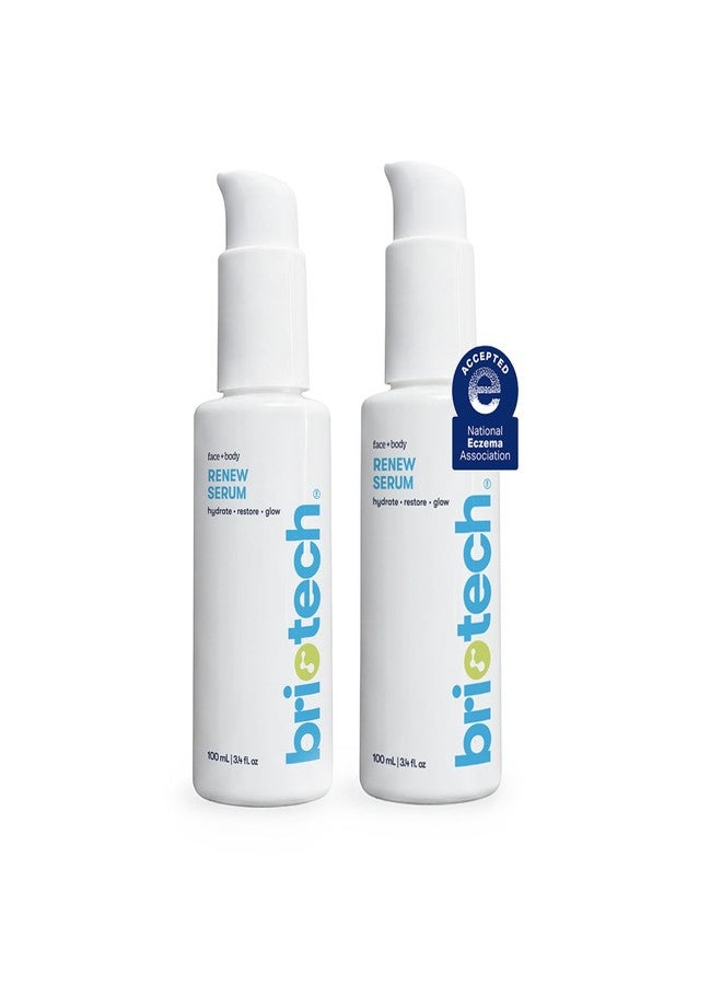 BRIOTECH Renew Serum, Hypochlorous Acid Mineral Gel, Soften Fine Line Appearance, Smooth Skin for Face, Neck, Chest, Spot Corrector, Soothe Redness, Vegan, 3.4 fl oz (2 Pack - Image 1