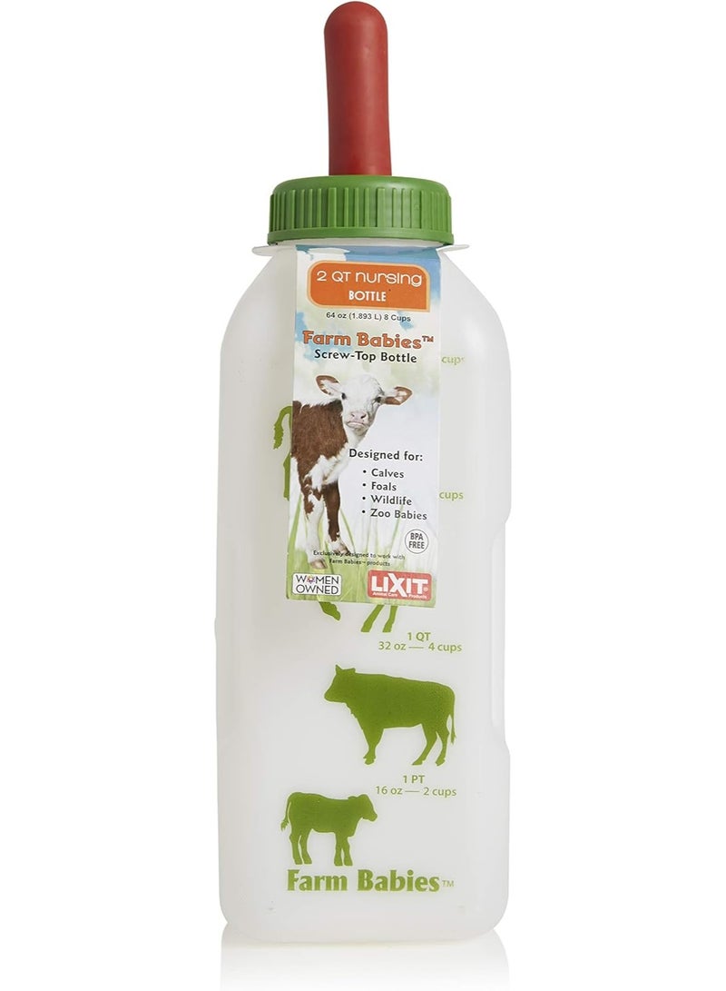 Lixit Nursing Bottle for Farm Animals, WHITE, 64 Fl Oz (Pack of 1) - Image 3