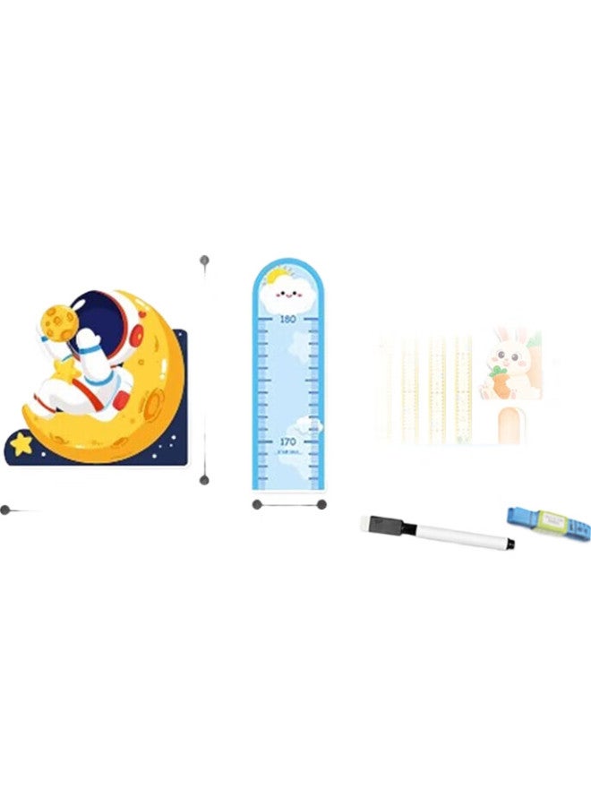 Cuttlefish Children'S Height Wall Sticker, 3D Baby Height Chart, Removable Record Cartoon Wall Sticker, Height Measuring Ruler - Image 1