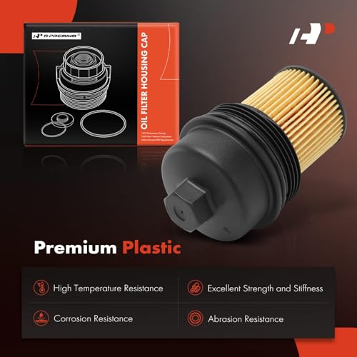 A-Premium Engine Oil Filter 55593189 55353325 Compatible with Chevrolet Cruze, Sonic, Trax, Aveo & Buick Encore & Pontiac G3, Wave & Saturn Astra & Suzuki Swift+, Oil Filter Housing Cap Assembly - Image 2