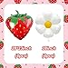 YOUDICT 8 PCS Strawberry Balloons Daisy Balloons Red Berry Foil Balloons for Strawberry Themed Birthday Party Decorations Berry First Birthday Decorations - Image 4