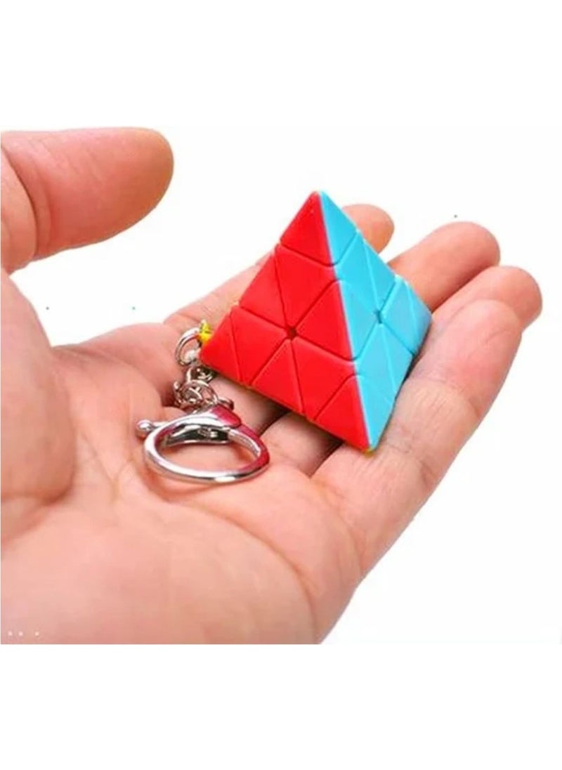 Toyfest Mini Pyraminx Qy Speed Intelligence Cube Mind Cube Rubik's Cube Keychain  - Image 2