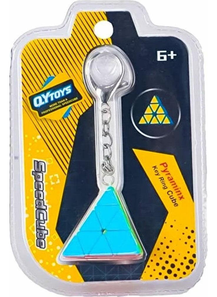 Toyfest Mini Pyraminx Qy Speed Intelligence Cube Mind Cube Rubik's Cube Keychain  - Image 4