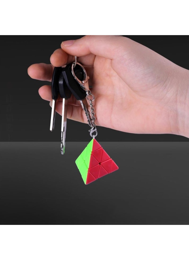 Toyfest Mini Pyraminx Qy Speed Intelligence Cube Mind Cube Rubik's Cube Keychain  - Image 3