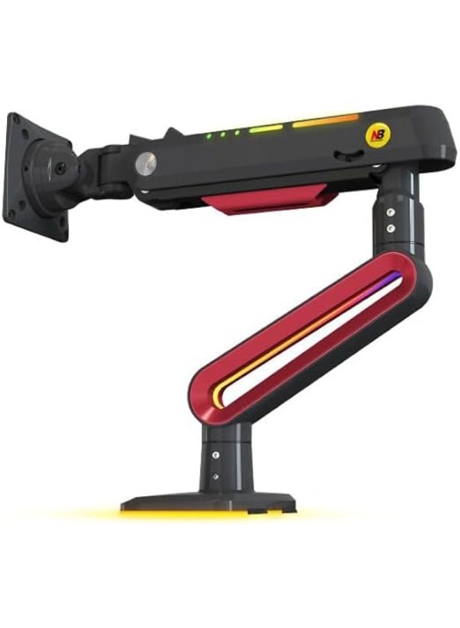 NB NORTH BAYOU NB Ergonomic L60 Gaming Monitor Arm – Adjustable RGB Stand for 32” to 60” Screens – Heavy Duty, Space-Saving & Easy to Use - Image 1