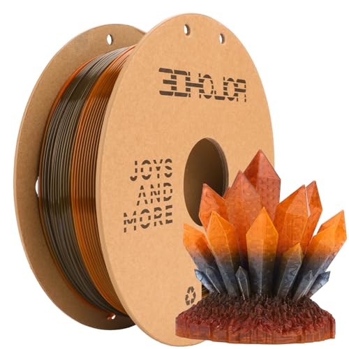 3DHoJor Transparent Multi Rainbow Color Change PLA 1.75mm 1KG 3D Printing Filament Crystal Rainbow PLA-Late Autumn - Image 1