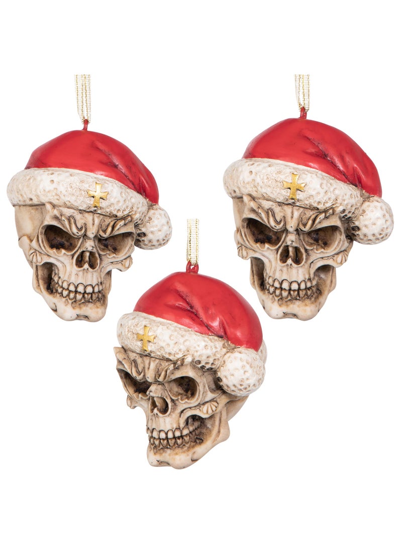 Design Toscano Design Toscano QS923709 Holiday Skeleton Ornament  Set of 3  3 Count  - Image 1