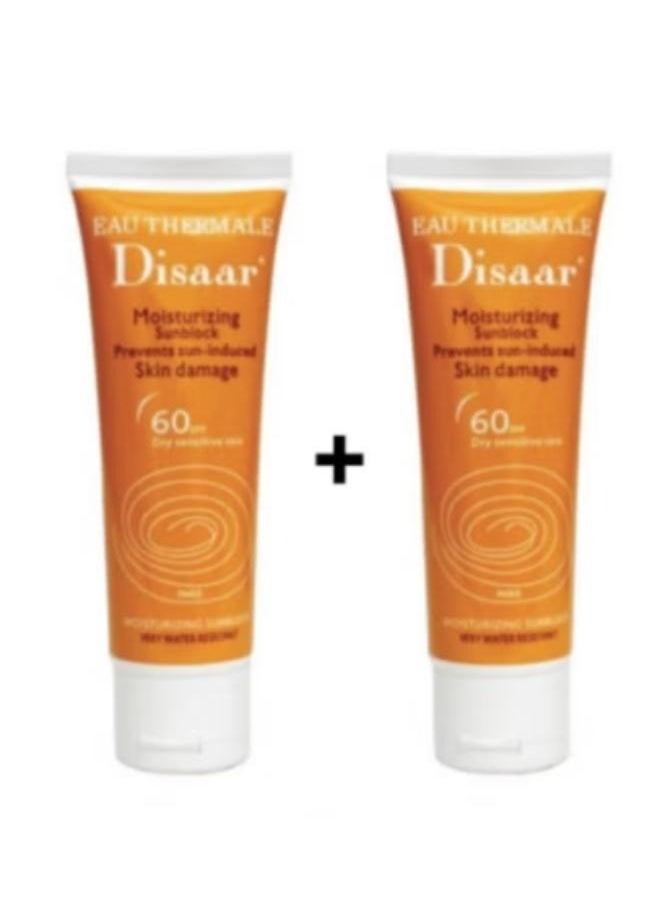 Disaar - Pack Of 2 Pieces Eau Thermale Moisturizing Sunblock SPF 60 80ml - Image 1