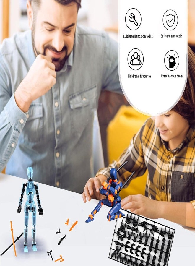 Tarini 2PCS Action Figure, Dummy 13 Action Figure Toys, Polyarticular Movable Titan 13 Action Figure Action, High Degree&Freedom Action Figures, 3D Printed Toys for Desktop Decor&Game Lovers - Image 4