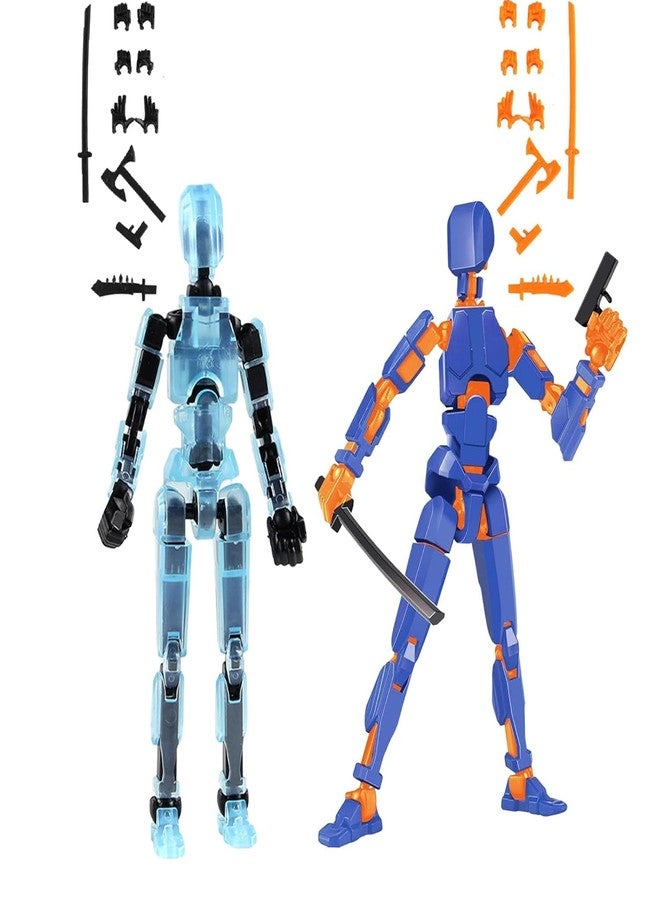 Tarini 2PCS Action Figure, Dummy 13 Action Figure Toys, Polyarticular Movable Titan 13 Action Figure Action, High Degree&Freedom Action Figures, 3D Printed Toys for Desktop Decor&Game Lovers - Image 1