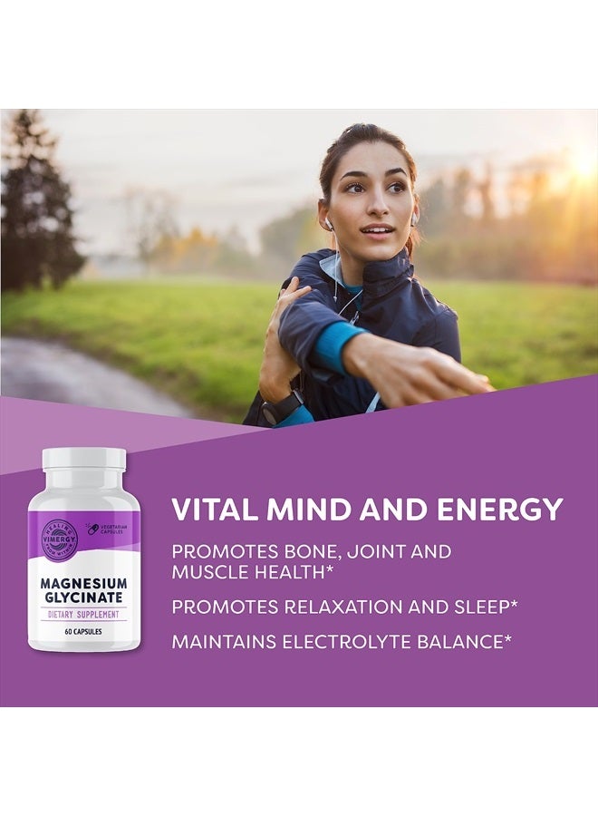 Vimergy Magnesium Glycinate, Trial Size - 30 Servings – with Turmeric & Ginger - Promotes Relaxation & Sleep – Supports Bone, Muscle & Heart Health - Gluten-Free, Kosher, Vegan & Paleo (60ct) - Image 2