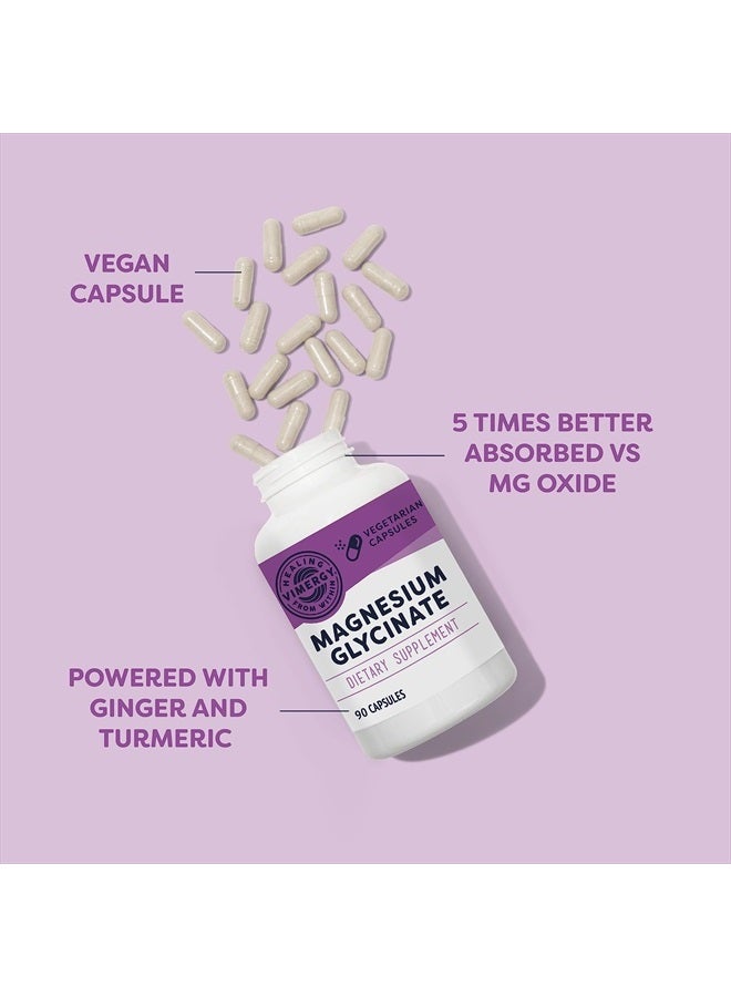 Vimergy Magnesium Glycinate, Trial Size - 30 Servings – with Turmeric & Ginger - Promotes Relaxation & Sleep – Supports Bone, Muscle & Heart Health - Gluten-Free, Kosher, Vegan & Paleo (60ct) - Image 3