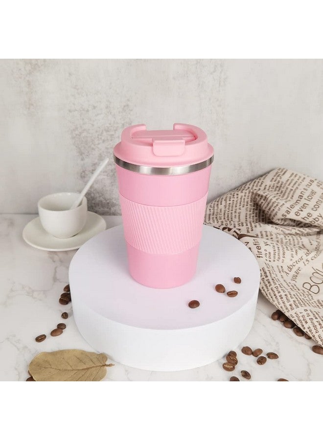 Wosta Travel Mug,Insulated Coffee Cup with Leakproof Lid,Vacuum Insulation Stainless Steel Reusable for Hot Cold Coffee,Water & Tea,Thermal Mug with Non-Slip (Pink Color,510),510 Milliliter - 510 Ml - Image 2