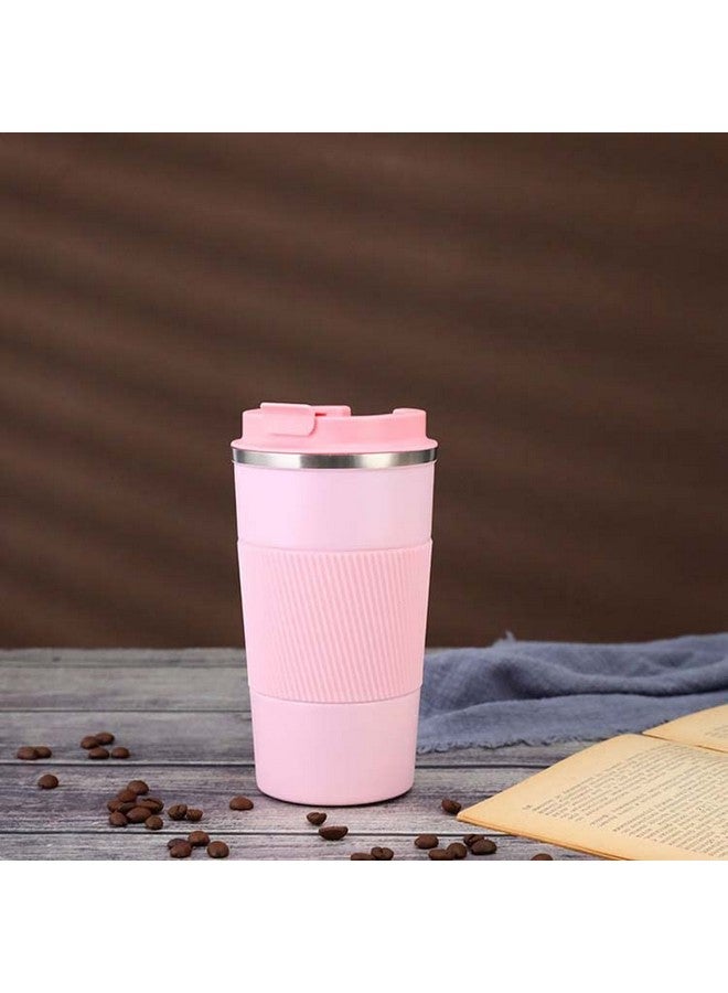 Wosta Travel Mug,Insulated Coffee Cup with Leakproof Lid,Vacuum Insulation Stainless Steel Reusable for Hot Cold Coffee,Water & Tea,Thermal Mug with Non-Slip (Pink Color,510),510 Milliliter - 510 Ml - Image 1