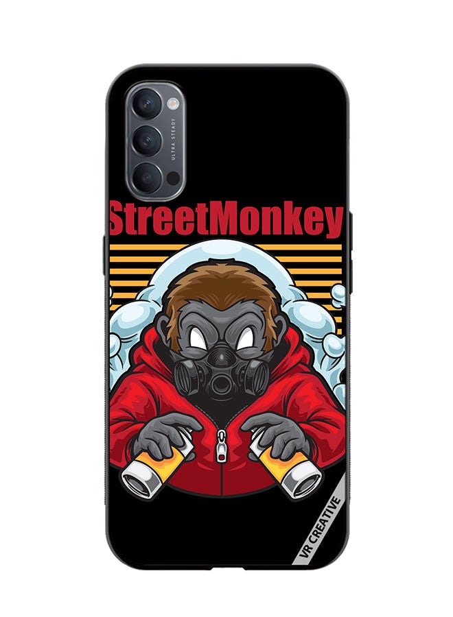 VR CREATIVE Protective Case Cover For Oppo Reno4 Pro 5G Street Monkey Design Multicolour - Image 1
