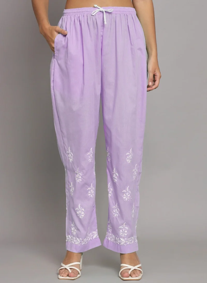 Alaya Lavender Women Hand Embroidered Chikankari Cotton Kurta Set-AL3674KS for Women | Best Price UAE