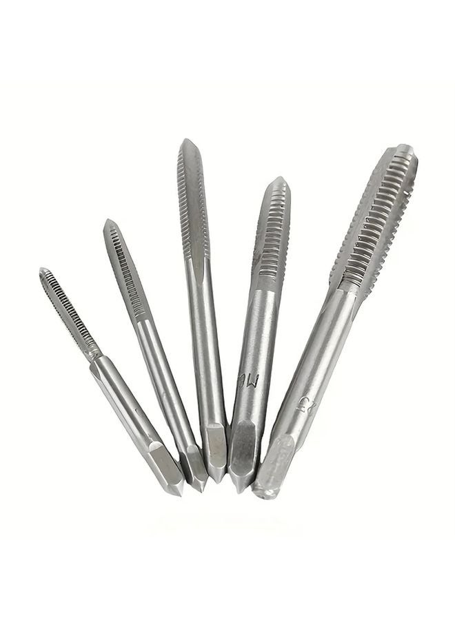 5Pcs M3 To M8 Precision Tap And Die Set Chrome Plated Stainless Steel Threading Kit - Image 1