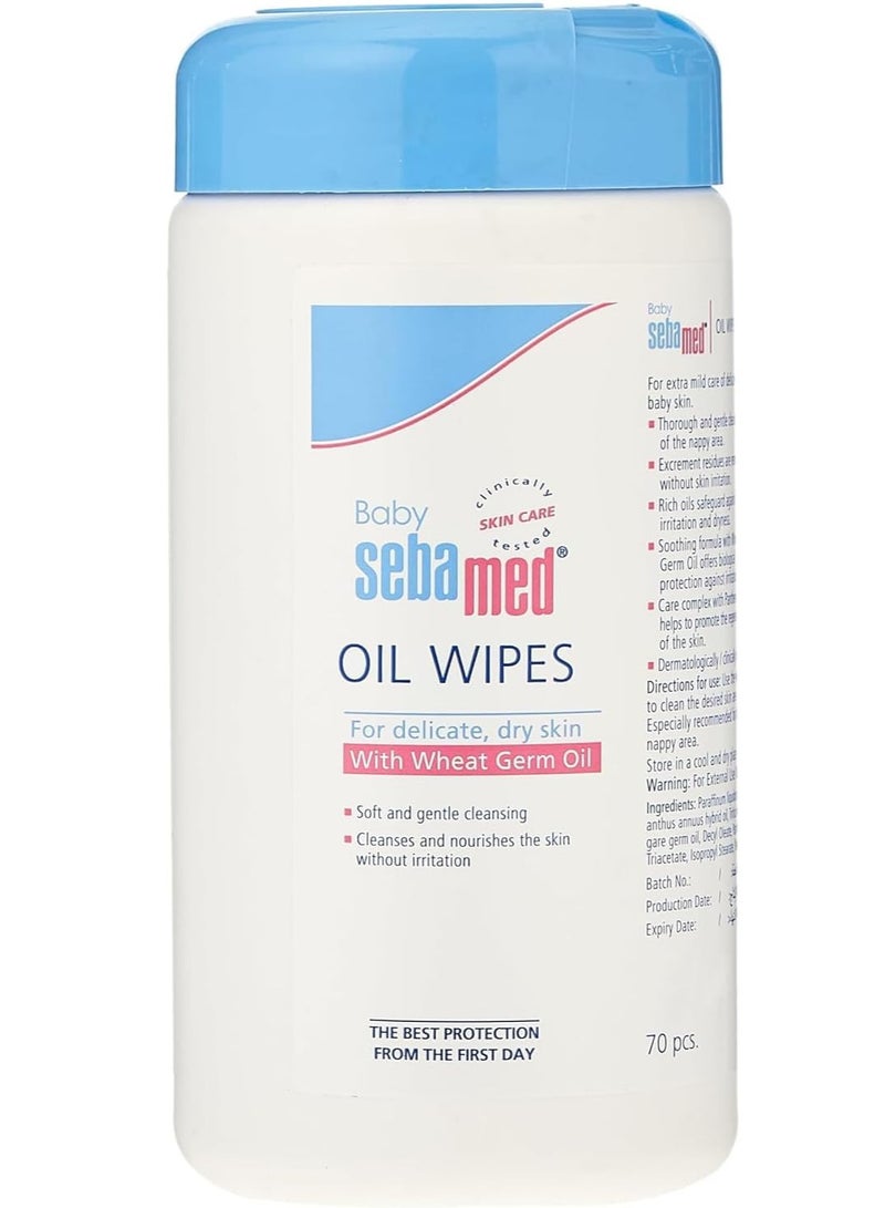 Sebamed Baby Oil Wipes 70PCS - Image 1