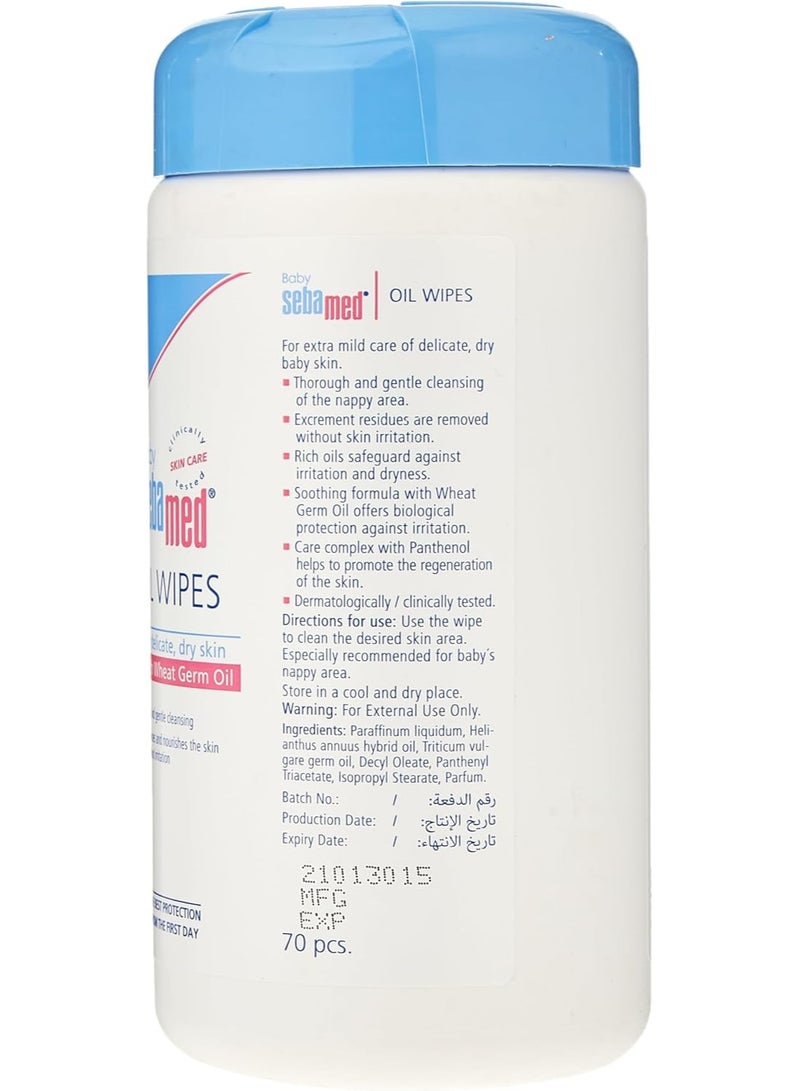 Sebamed Baby Oil Wipes 70PCS - Image 2