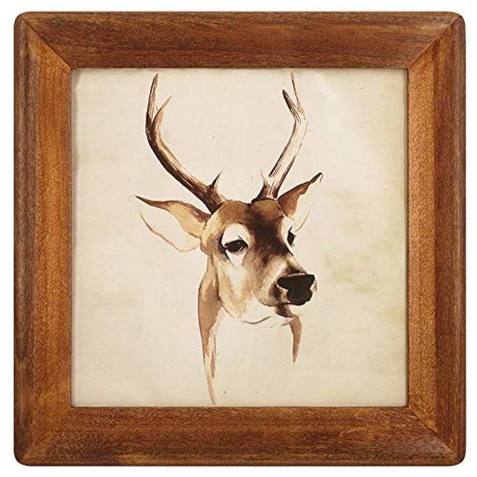 icheesday 10x10 Wooden Picture Frames, Rustic Square Photo Frame Made of Solid Wood and Plexiglass for Wall Hanging and Table Standing (Brown) - Image 1