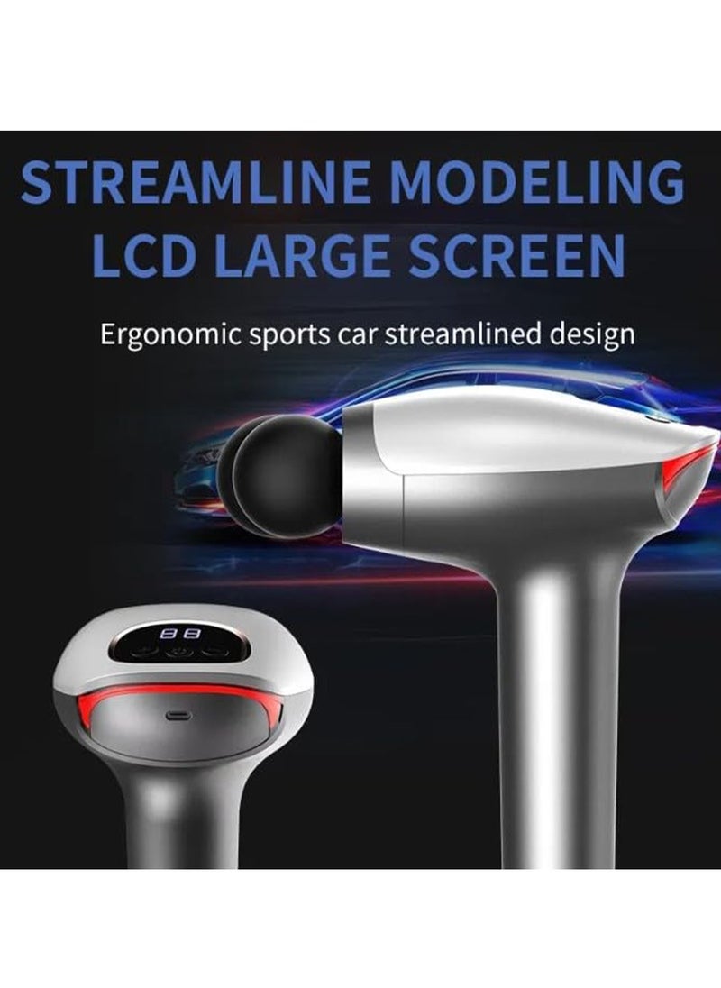 Generic - Massage Gun, Massage Hand, With 2 Head and 10 Speed Levels, Long-Lasting Battery, Noiseless Operation, Sound-Off, Powerful Machine for Ultimate Relaxation SL-921 - Image 1