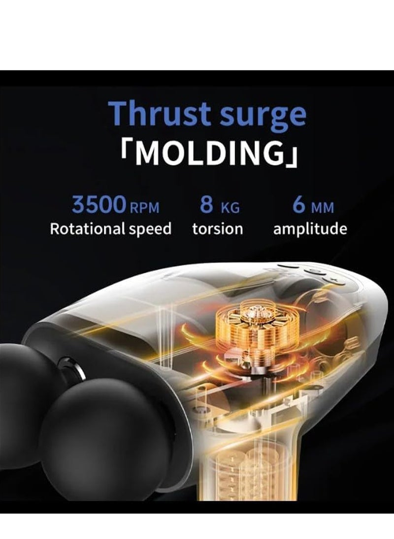 Generic - Massage Gun, Massage Hand, With 2 Head and 10 Speed Levels, Long-Lasting Battery, Noiseless Operation, Sound-Off, Powerful Machine for Ultimate Relaxation SL-921 - Image 1