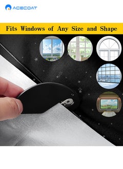 ACECOAT Blackout Shades for Windows, 100% Blackout Blind Curtain No Drill, Portable DIY window cover，Easy Installation, Strong Viscosity for Bedroom, Nursery, Baby (100x145cm)  - Image 5