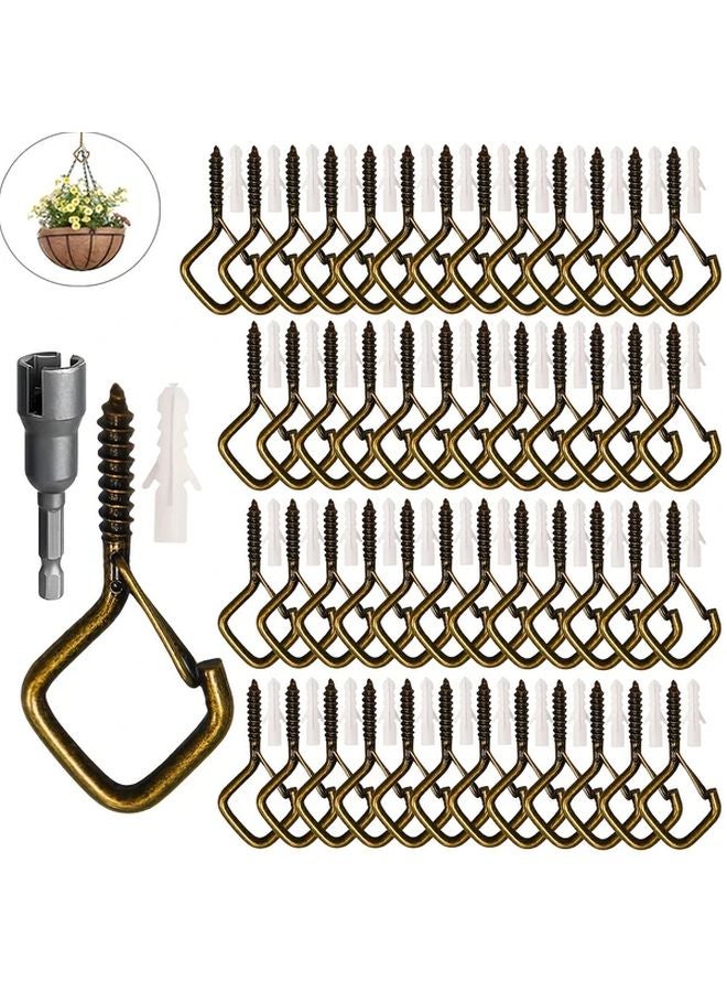 Antique Q Hook 120pcs Metal Hooks For Hanging Lights String Decorations Indoor Outdoor - Image 2