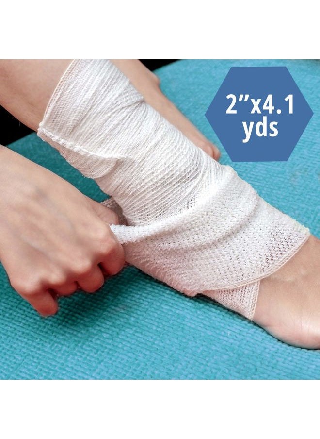 MED PRIDE Conforming Stretch Gauze Bandage 2" X 4.1 Yards, 12 Rolls | Sterile Latex Free Rolled Gauze | Non Adherent Gauze Rolls Wound Care  - Image 4