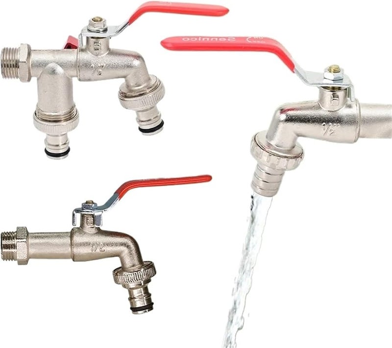 1 2 بوصة موصل خزان المياه 2 طريقة اقتران محول خرطوم حديقة ري صنبور صمام تركيب حنفية لون H - Image 1