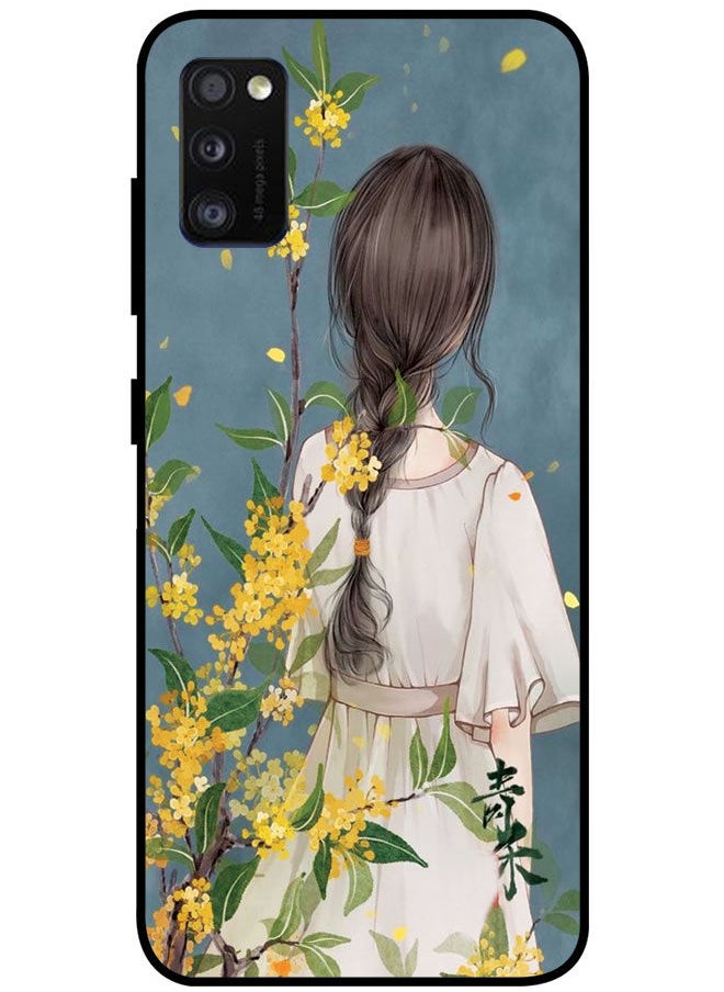 EYE CATCH Protective Case Cover For Samsung Galaxy A41 Smart Series Printed Protective Case Cover for Samsung A41 Girl Backside View  - Image 1