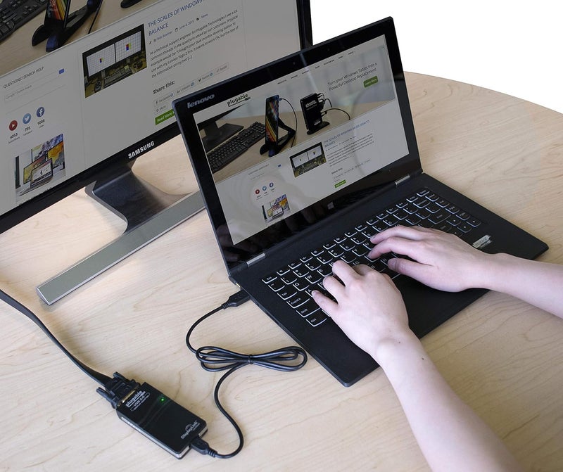 Plugable USB 2.0 to VGA Video Graphics Adapter for Multiple Monitors up to 1920x1080 Supports Windows 11,10, 8.1, 7, XP, Mac, and ChromeOS - Image 3