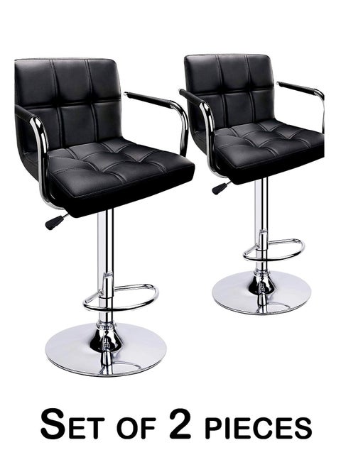 SET OF 2 Modern Adjustable Counter Height Barstools
