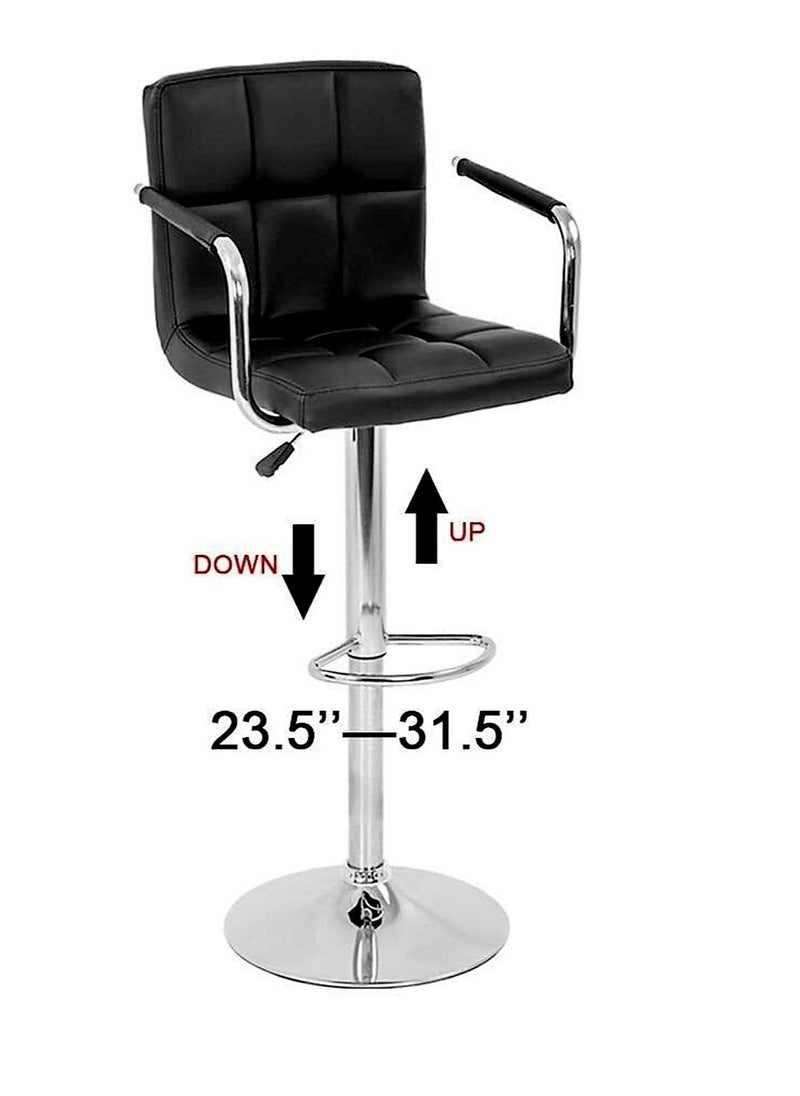 Living - SET OF 2 Modern Adjustable Counter Height Barstools - Image 1