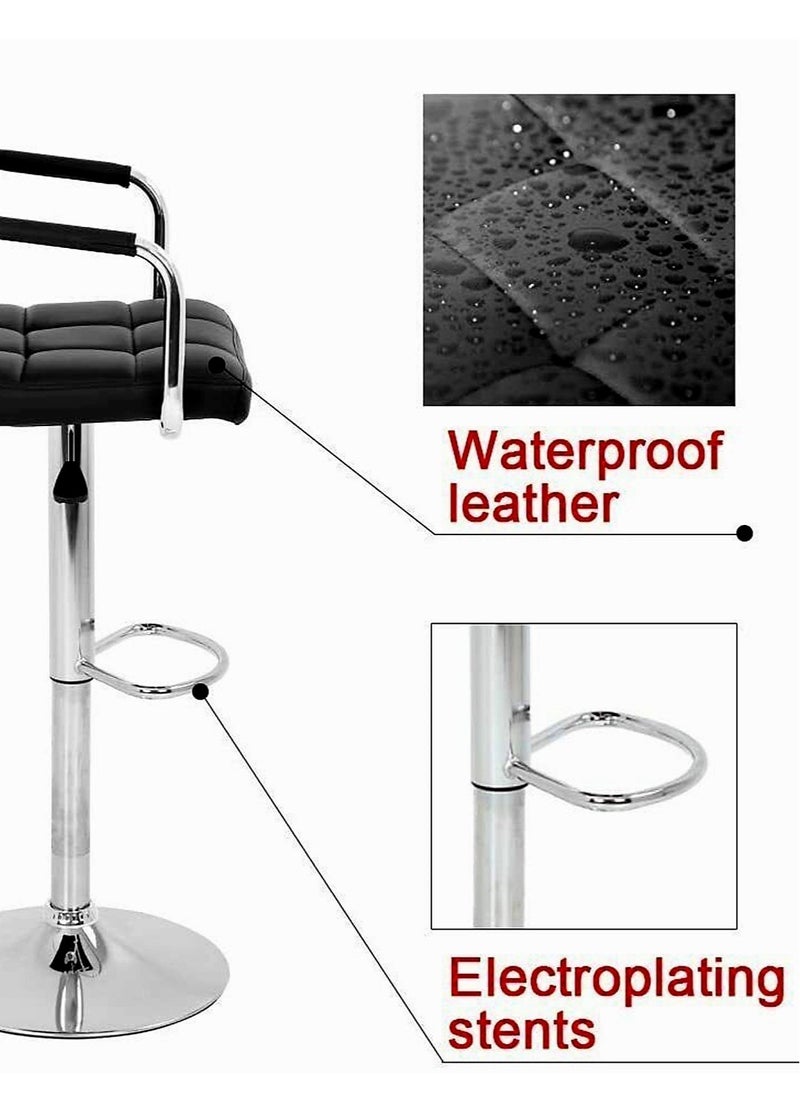 Living - SET OF 2 Modern Adjustable Counter Height Barstools - Image 1