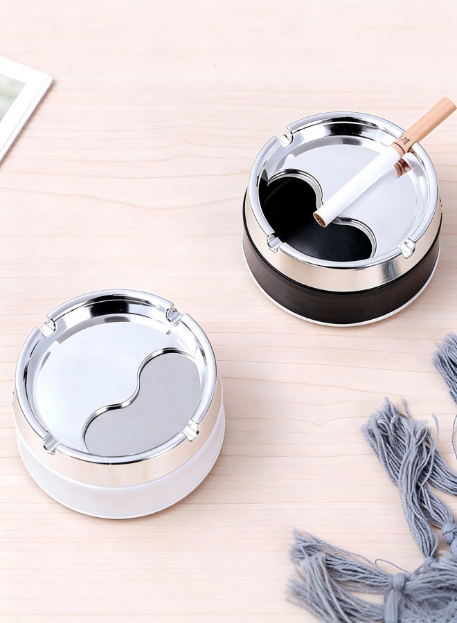 منافض سجائر بدون دخان للاستخدام الداخلي، منافض سجائر من الفولاذ المقاوم للصدأ للسيارة مع غطاء، منفضة سجائر محمولة مقاومة للرياح ومضادة للروائح للمدخنين، منفضة سجائر مكتبية للمكتب أو الفناء أو ديكور المنزل - Image 5