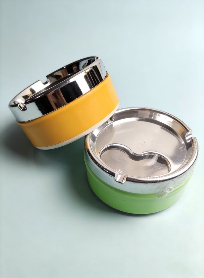 منافض سجائر بدون دخان للاستخدام الداخلي، منافض سجائر من الفولاذ المقاوم للصدأ للسيارة مع غطاء، منفضة سجائر محمولة مقاومة للرياح ومضادة للروائح للمدخنين، منفضة سجائر مكتبية للمكتب أو الفناء أو ديكور المنزل - Image 1