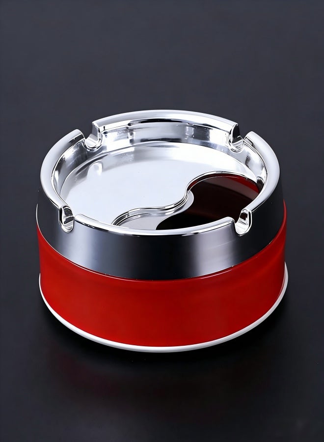 منافض سجائر بدون دخان للاستخدام الداخلي، منافض سجائر من الفولاذ المقاوم للصدأ للسيارة مع غطاء، منفضة سجائر محمولة مقاومة للرياح ومضادة للروائح للمدخنين، منفضة سجائر مكتبية للمكتب أو الفناء أو ديكور المنزل - Image 3