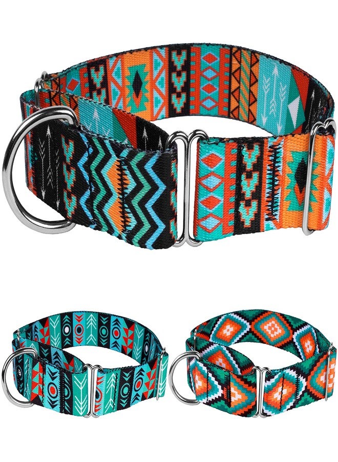 CollarDirect Martingale Dog Collar Nylon Safety Training Tribal Pattern Adjustable Heavy Duty Collars for Dogs Medium Large (Pattern 2, Extra Large, Neck Size 19"-24") - Image 1