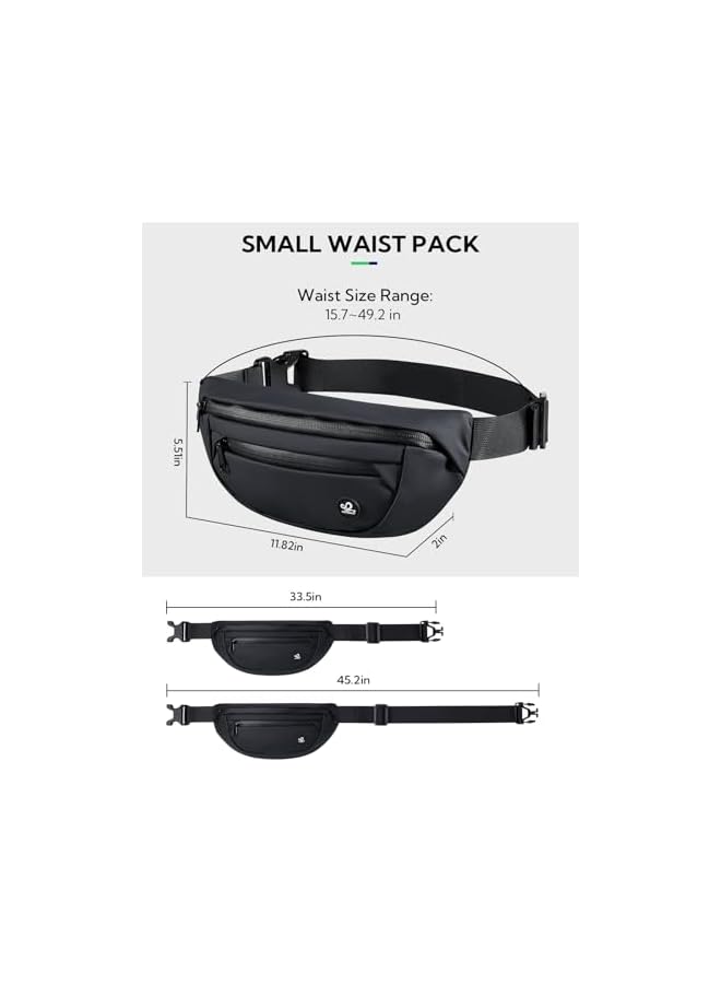 WATERFLY WATERFLY Fanny Pack Waist Pack: Fashion Waist Bag for Women Men Small Belt Bag Crossbody Belt Anti Theft Fanny Pack for Hiking Running Travel Walking  - Image 5