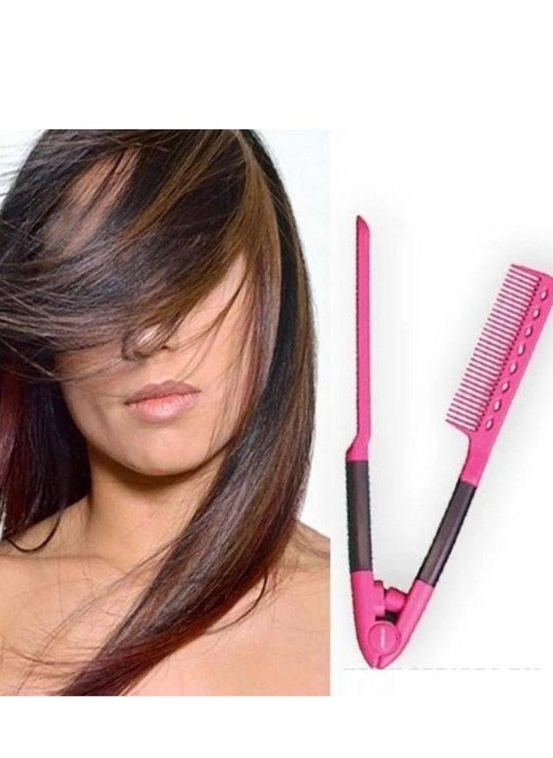 Generic Versatile V-shaped straightening comb provides smooth, tangle-free combing Ideal for thick and curly hair Can be used to style, straighten and make hair softer  - Image 2