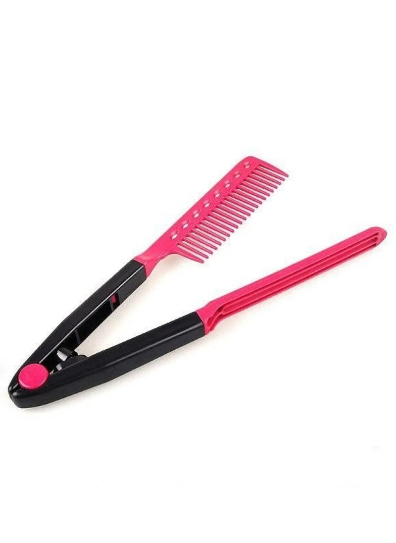 Generic Versatile V-shaped straightening comb provides smooth, tangle-free combing Ideal for thick and curly hair Can be used to style, straighten and make hair softer  - Image 3