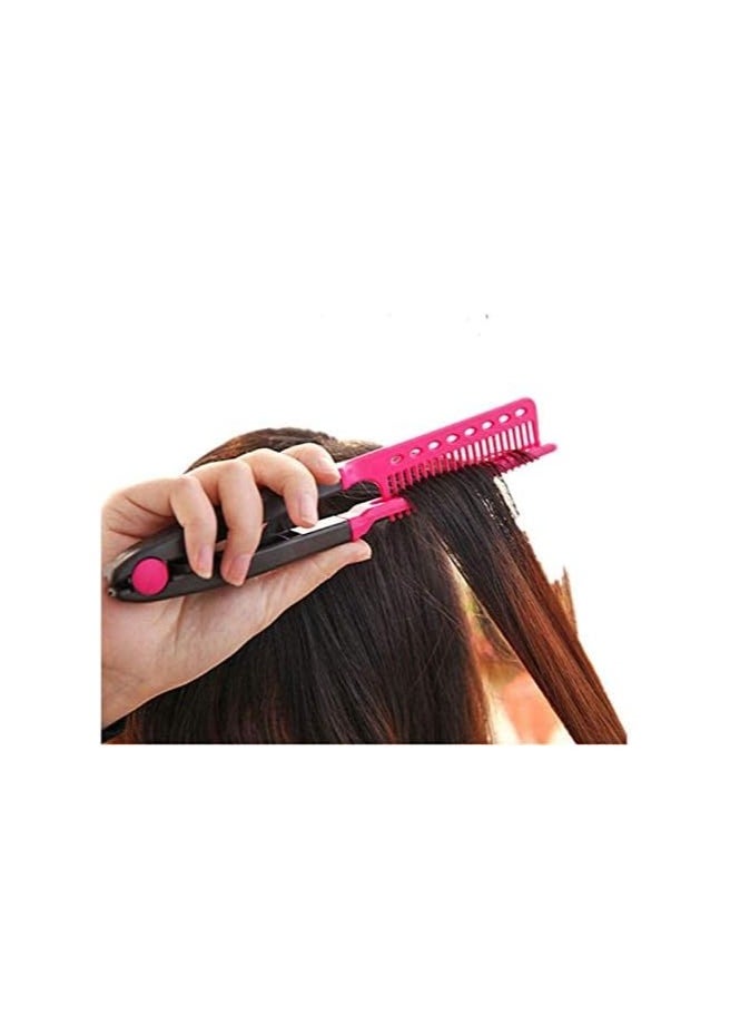 Generic Versatile V-shaped straightening comb provides smooth, tangle-free combing Ideal for thick and curly hair Can be used to style, straighten and make hair softer  - Image 4
