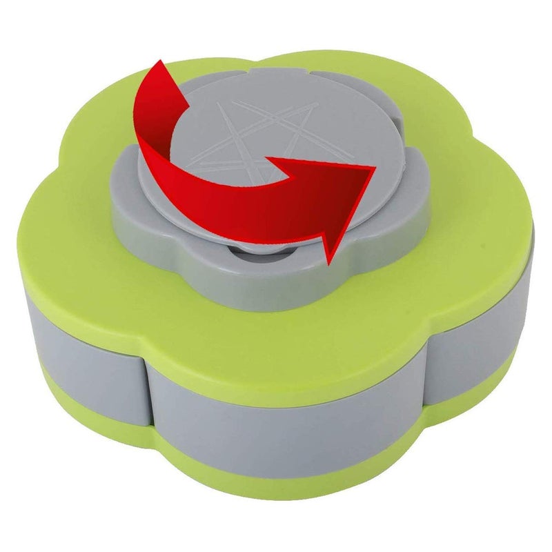 ADBERG ADBERG Home 5 Compartments Flower Candy Box Serving Rotating Tray Dry Fruit, Candy, Chocolate, Snacks Storage Box with Mobile Phone Stand(Green) - Image 4