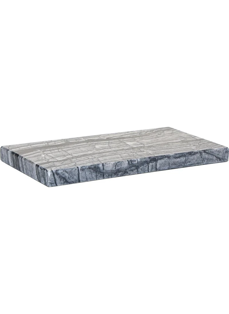 ميسي Decorative Presentation Anthracite Natural Marble Stone - 27 x 16 cm