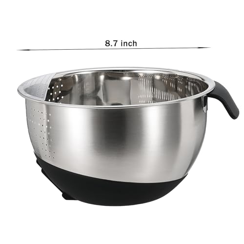 DOPMEP Rice Washing Bowl with Strainer Quinoa Washer Bowl, Stainless Steel Side Drainers Colander for Cleaning Fruits, Vegetables, and Beans - Versatile Kitchen Tool - Image 3